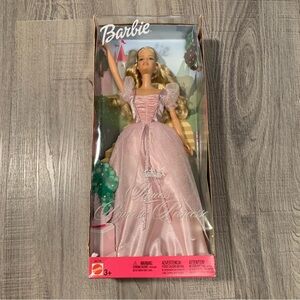 NIB 2002 Blonde Princess Barbie with pink dress (Mattel)